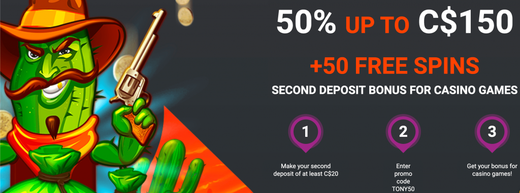 second deposit bonus